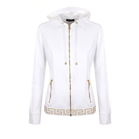 versace white hoodie|versace hoodie women.